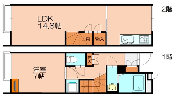 レオネクストかよいちょうの物件間取画像